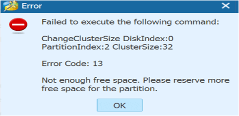 MiniTool Partition Wizardに関するよくある質問 - エラーコード 13（Error code 13）