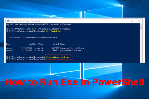 Windows 10/11のPowerShellでexeを実行する方法