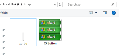 Windows XPのスタートボタンに変更