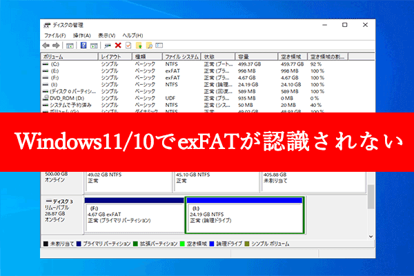【解決策】exFATのドライブがWindows 11/10で認識されない