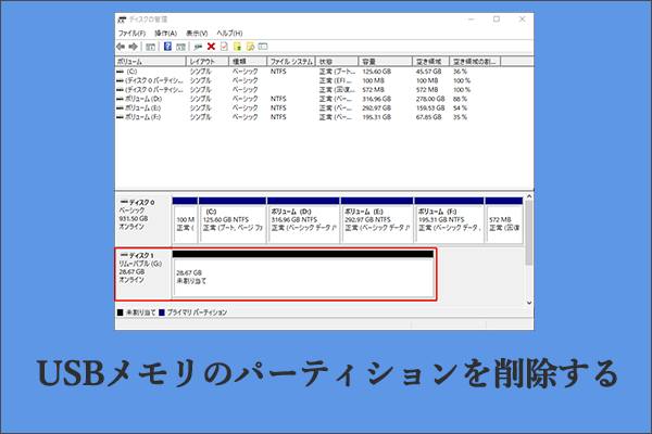 【無料】USBメモリのパーティションを安全に削除する方法