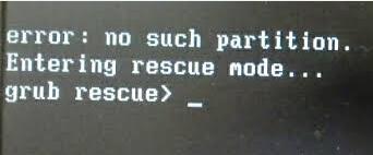 ubuntu中のgrub rescueエラー