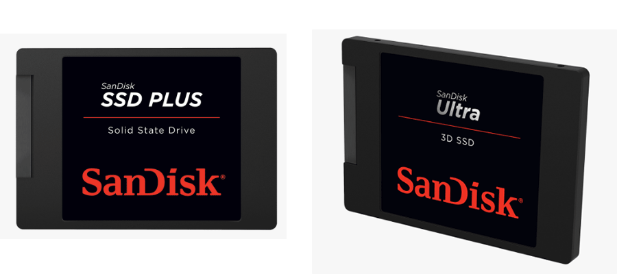 SanDisk SSD PlusおよびSanDisk Ultra 3D SSD
