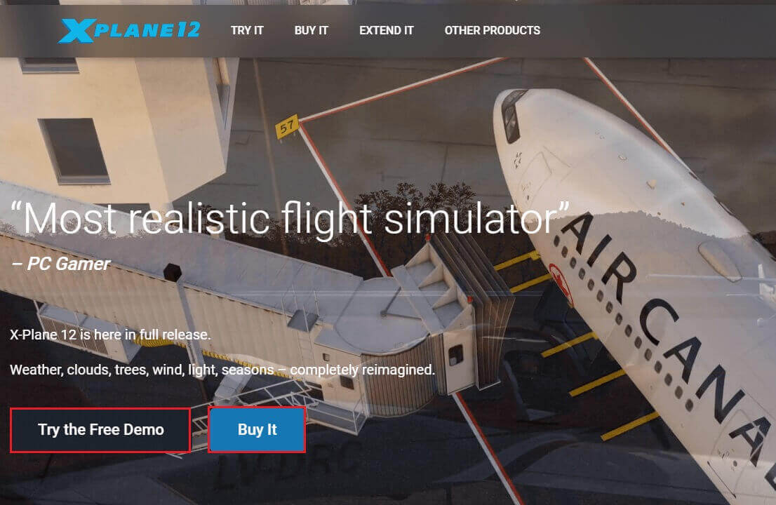 公式サイトからX-Plane 12をダウンロード